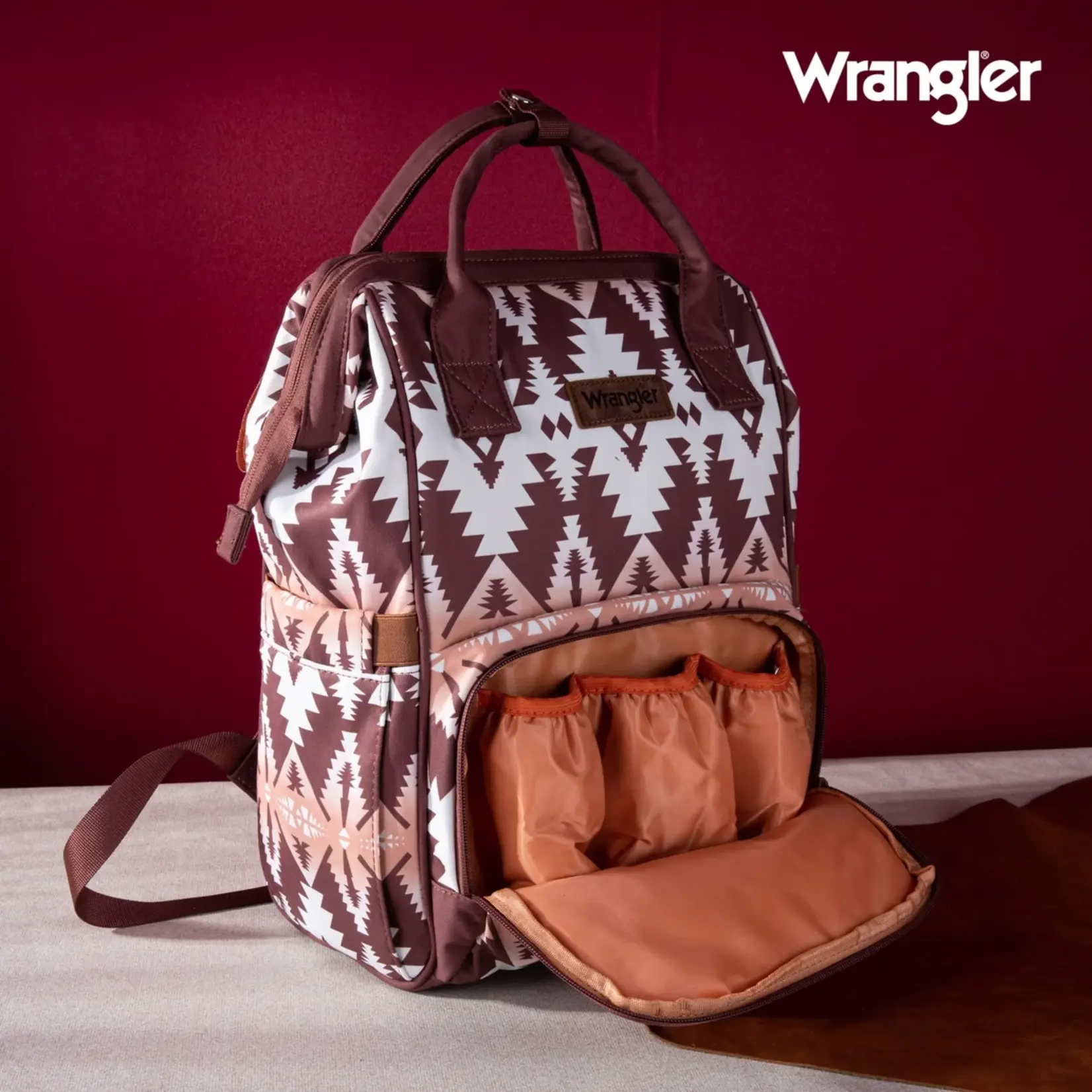 Wrangler WG2204-9110 Brown - Wrangler Aztec Printed Callie Backpack
