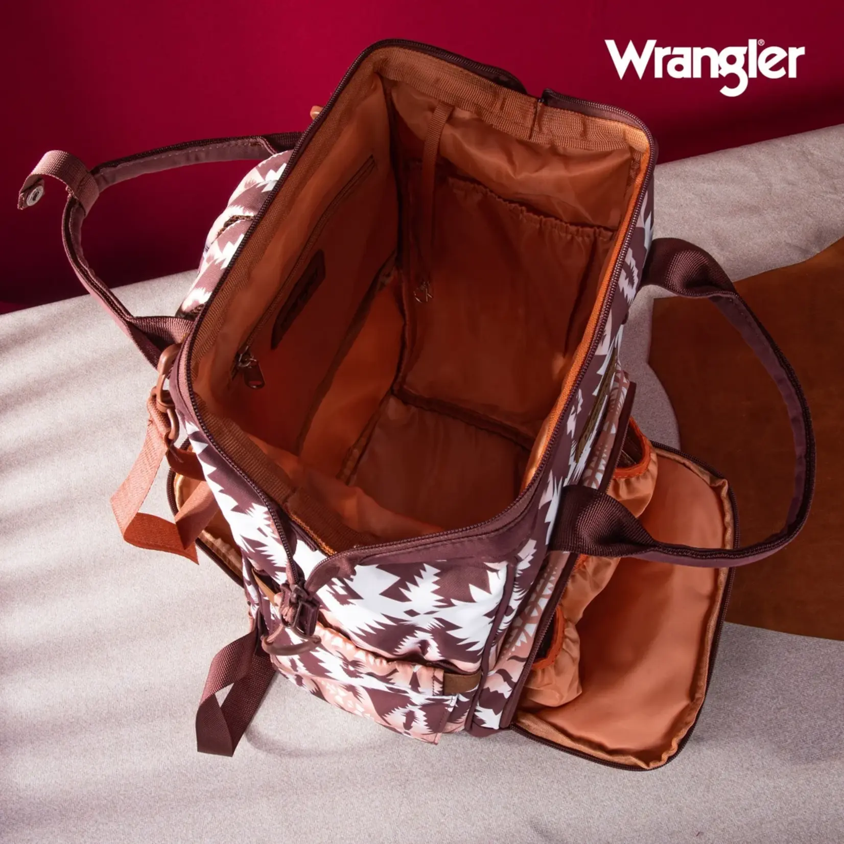 Wrangler WG2204-9110 Brown - Wrangler Aztec Printed Callie Backpack