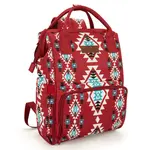 Wrangler WG2204-9110 Burgundy - Wrangler Aztec Printed Callie Backpack