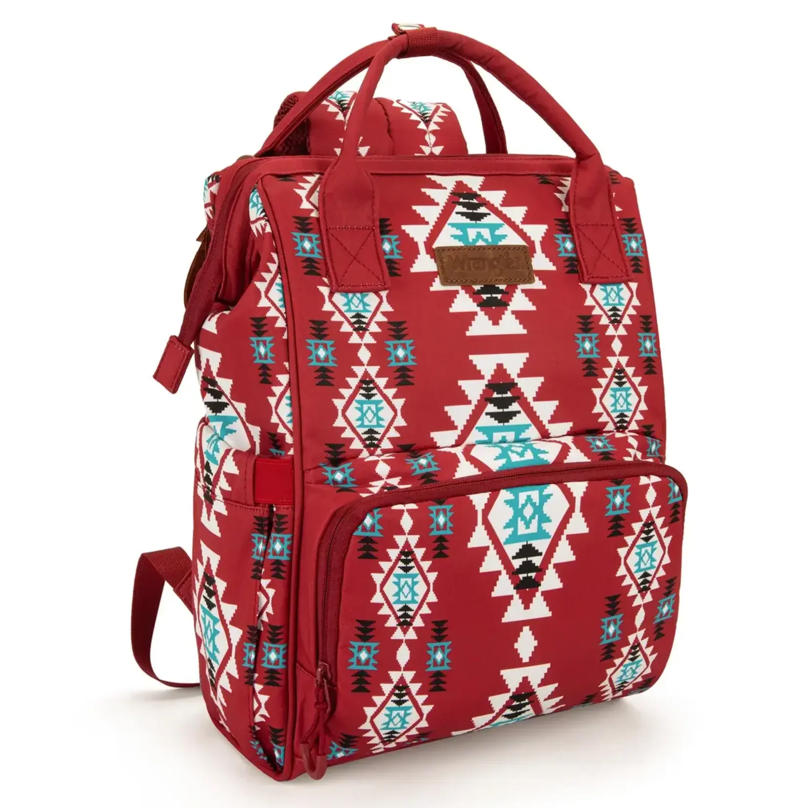 Wrangler WG2204-9110 Burgundy - Wrangler Aztec Printed Callie Backpack