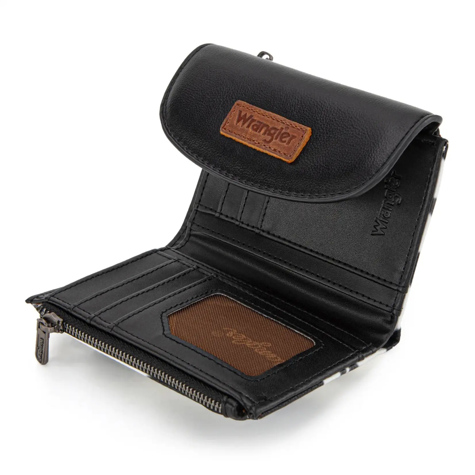 Wrangler WG263-W076COW-BK - Cow Black - Wrangler Tri-Fold Wallet