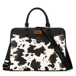 Wrangler WG537-8119COW-BK - Cow/Black -  Wrangler Pebbled Faux Leather Laptop Brief Bag