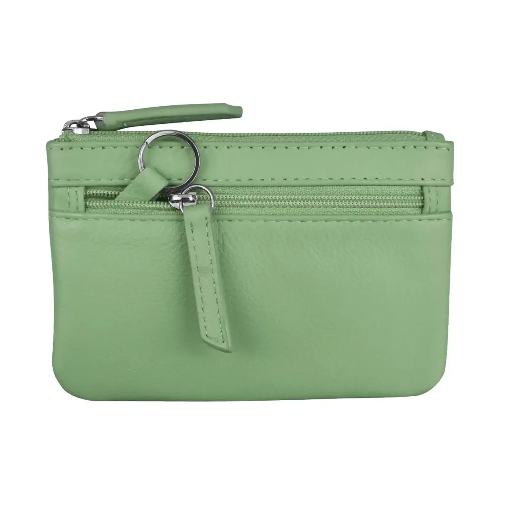 Leather Handbags and Accessories 6413 Sage - Coin Holder with Key Ring