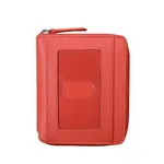 Leather Handbags and Accessories 7859 Coral - RFID Zip Around Wallet