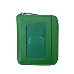 Leather Handbags and Accessories 7859 Emerald - RFID Zip Around Wallet