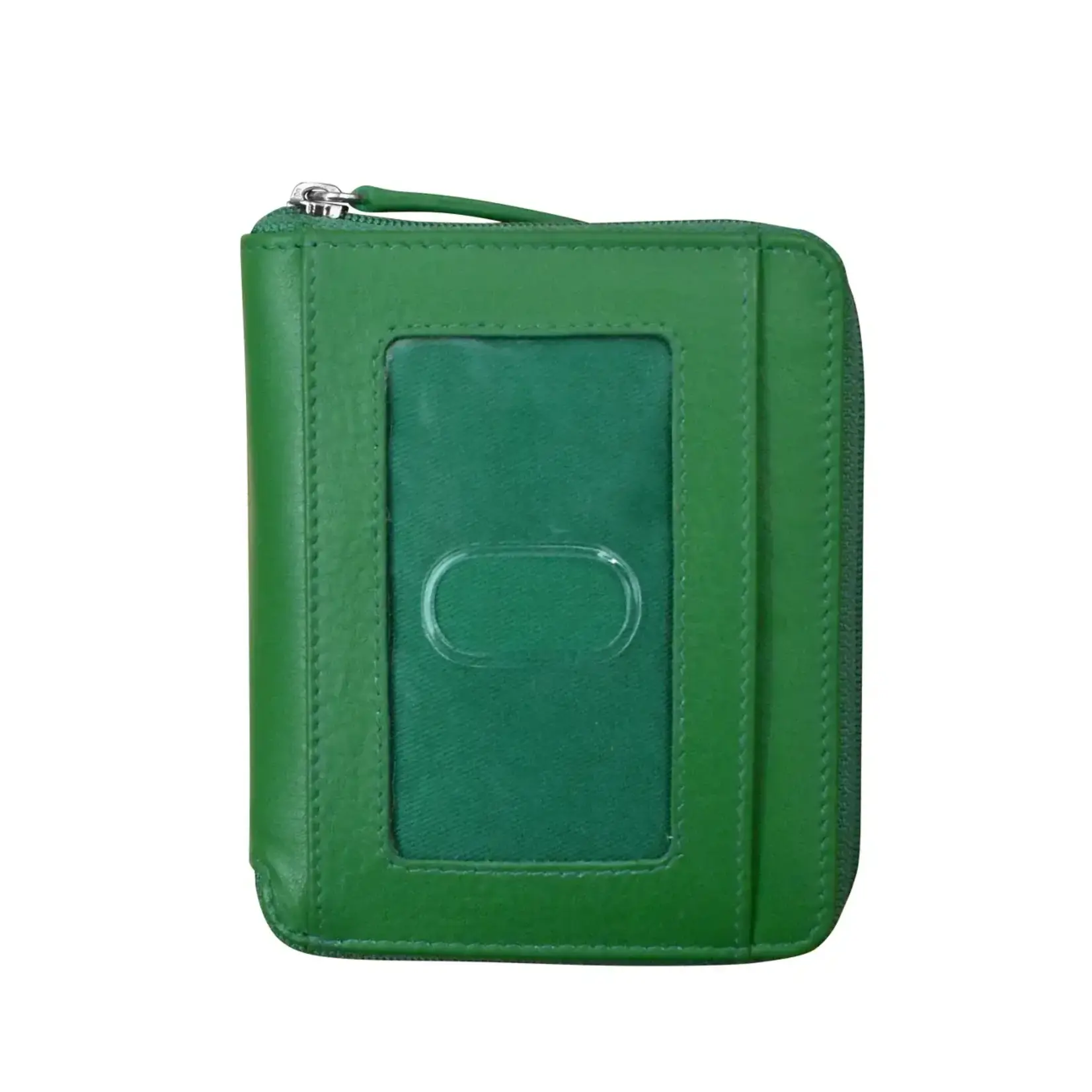 Leather Handbags and Accessories 7859 Emerald - RFID Zip Around Wallet