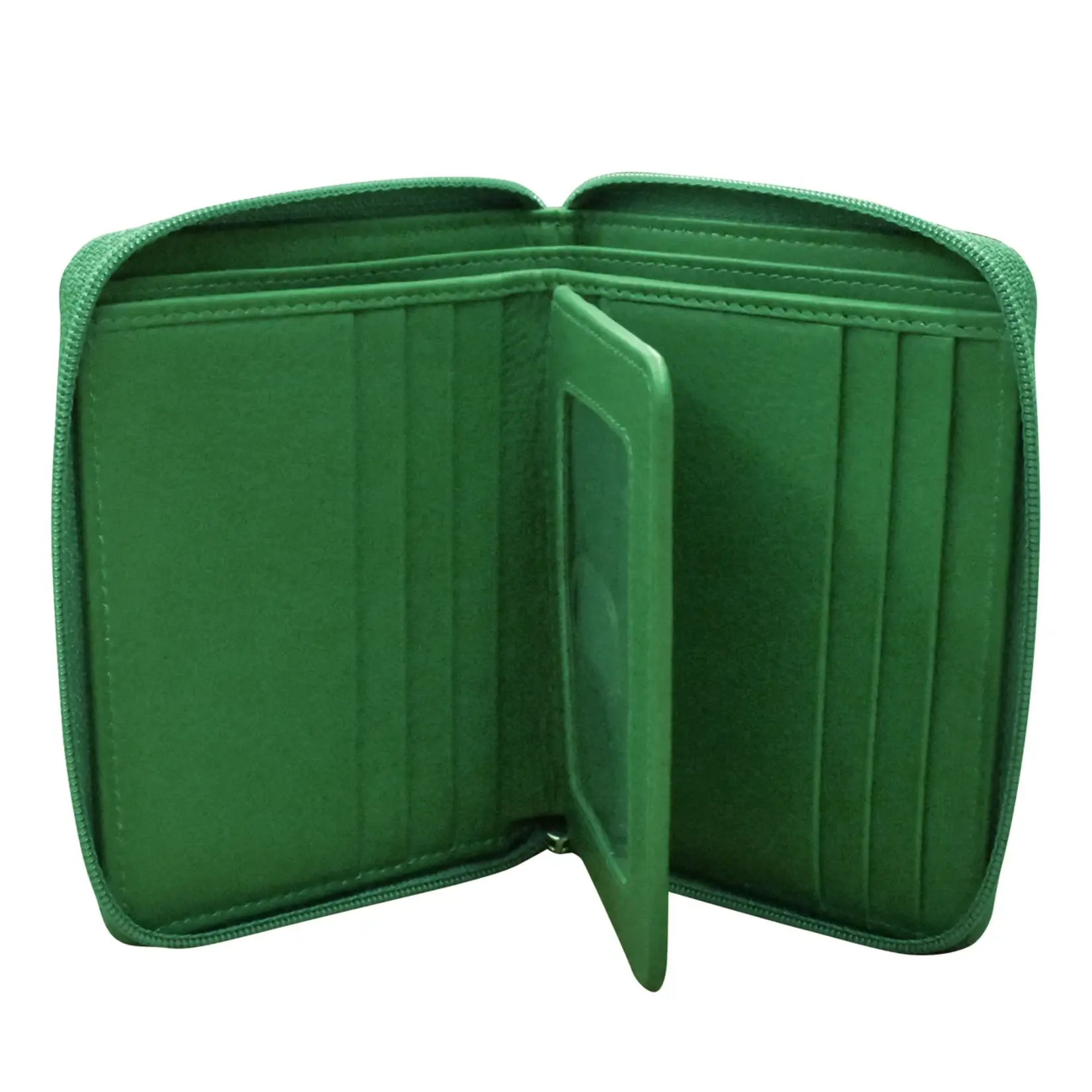 Leather Handbags and Accessories 7859 Emerald - RFID Zip Around Wallet