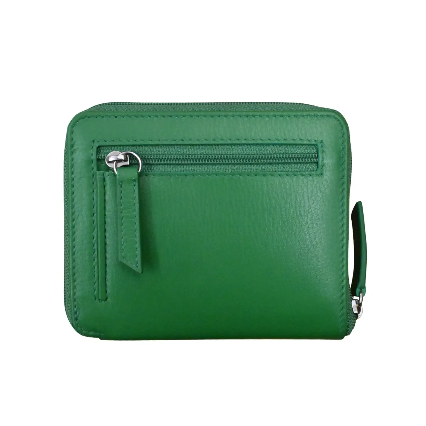 Leather Handbags and Accessories 7859 Emerald - RFID Zip Around Wallet