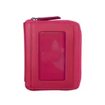 Leather Handbags and Accessories 7859 Indian Pink - RFID Zip Around Wallet