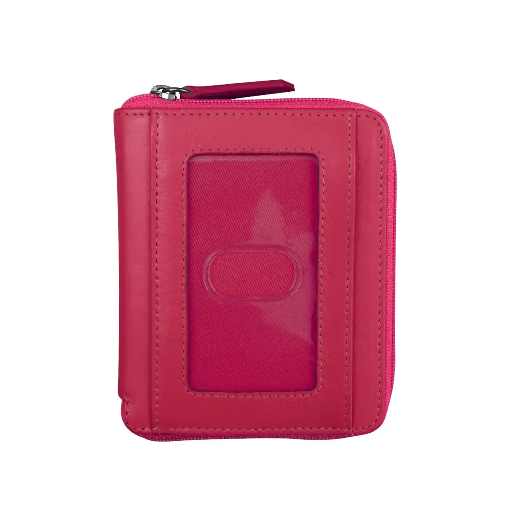 Leather Handbags and Accessories 7859 Indian Pink - RFID Zip Around Wallet