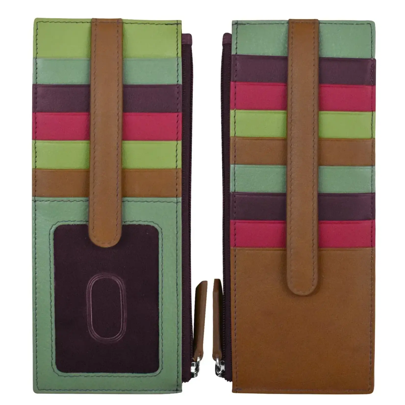 Leather Handbags and Accessories 7800 Sage Multi - RFID Card Holder