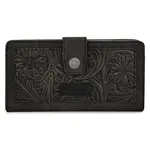 Wrangler WG339-W080BK - Black - Wrangler Western Floral Tooled RFID Wallet