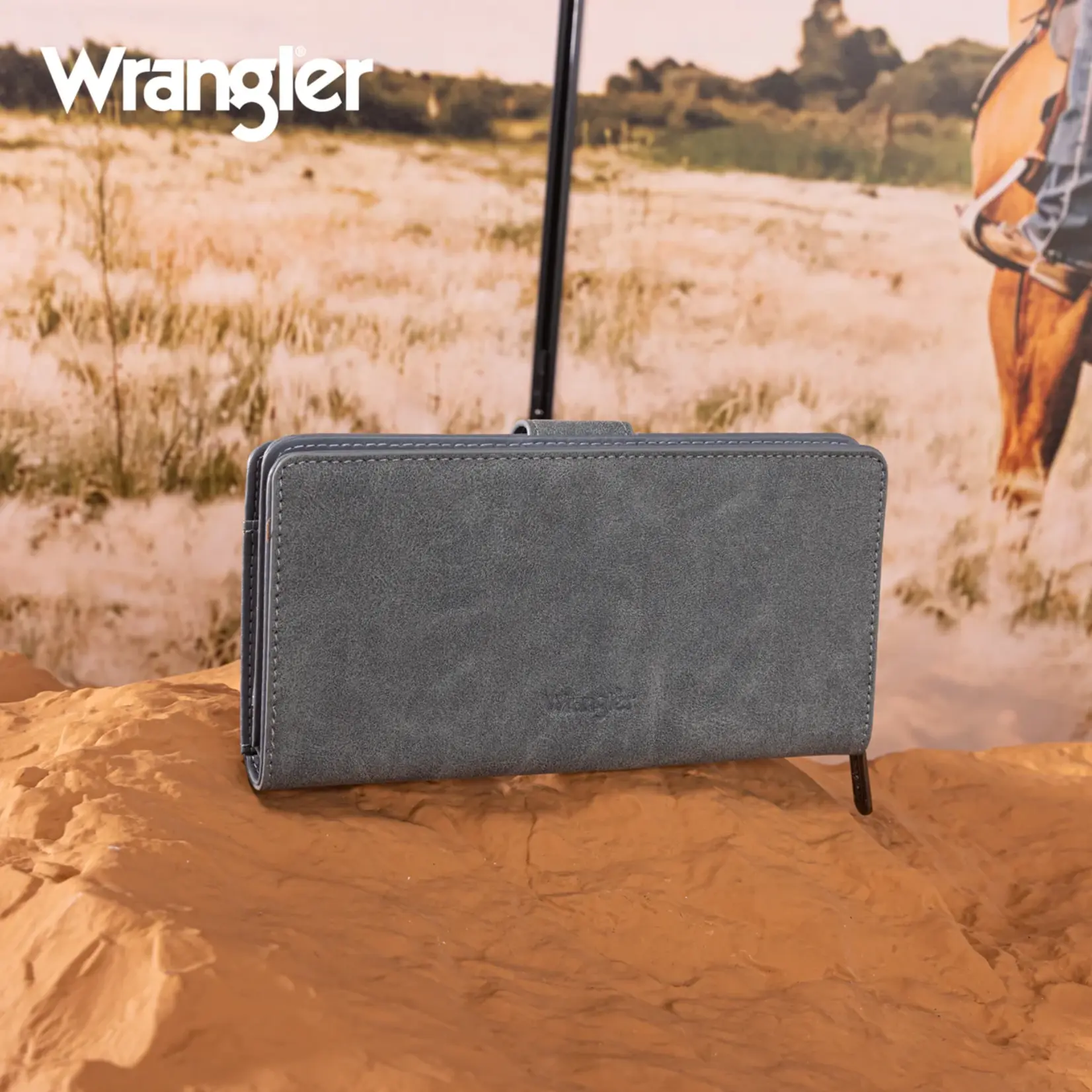 Wrangler WG339-W080JN - Jean - Wrangler Western Floral Tooled RFID Wallet