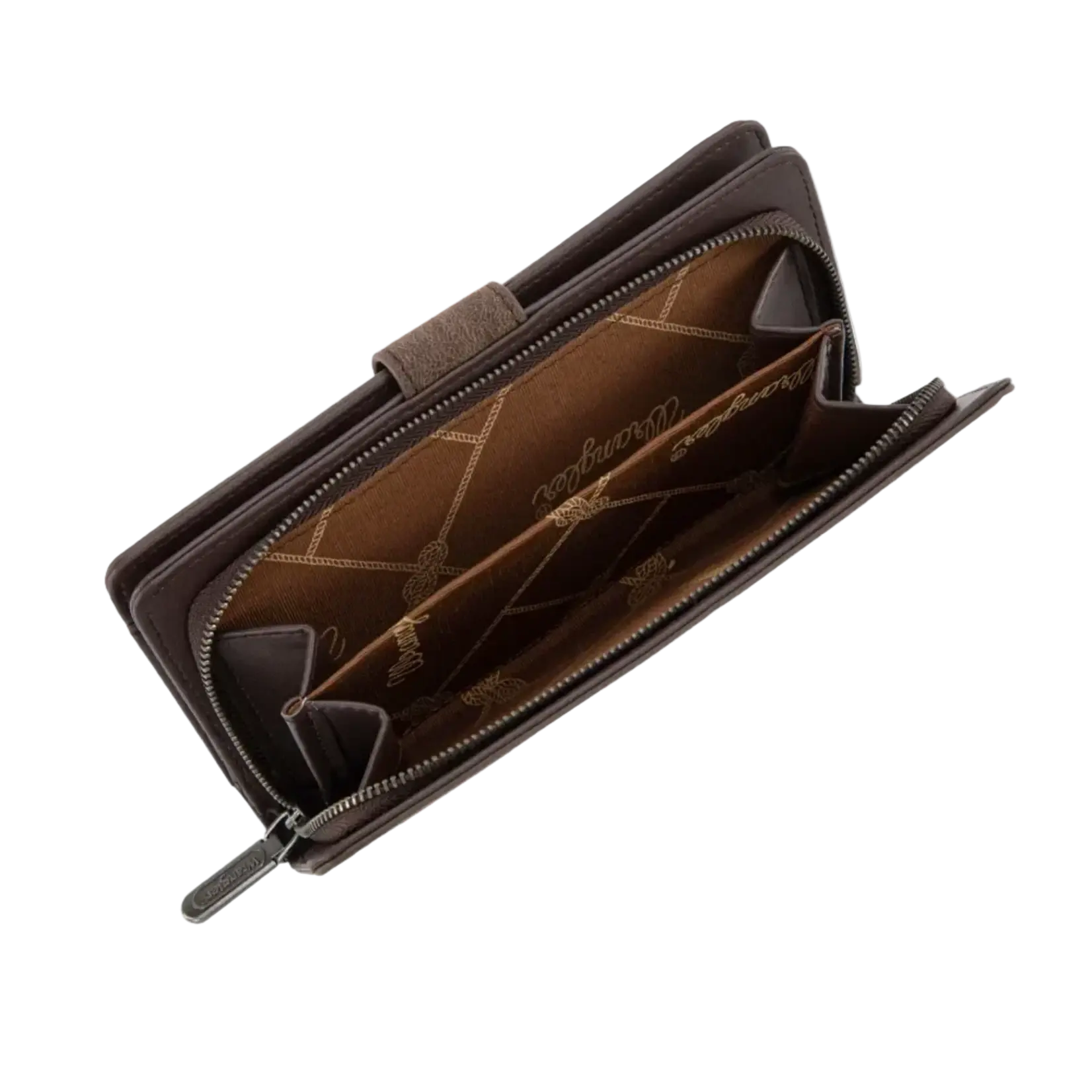 Wrangler WG339-W080CF - Coffee - Wrangler Western Floral Tooled RFID Wallet