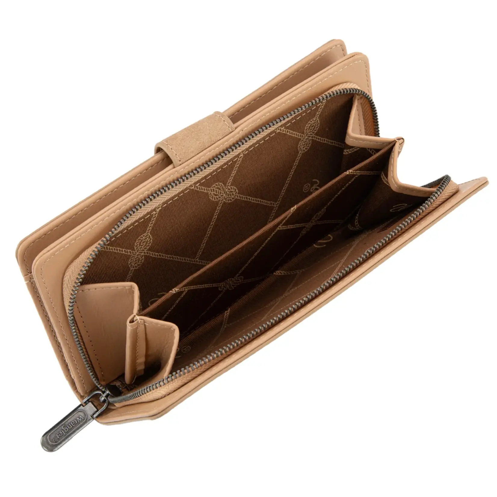 Wrangler WG339-W080TN - Tan - Wrangler Western Floral Tooled RFID Wallet