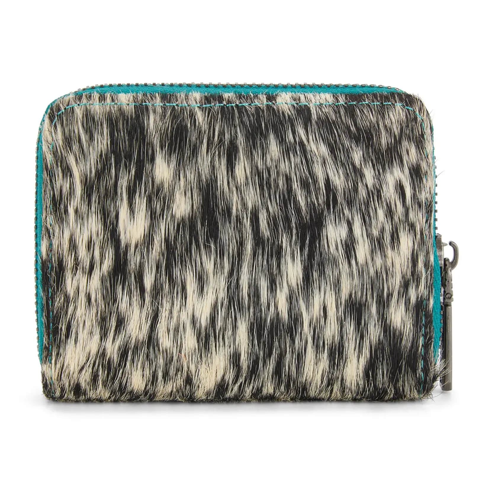 Wrangler WG322-W088TQ - Turquoise - Wrangler Genuine Hair-On Cowhide Zip-Around Wallet