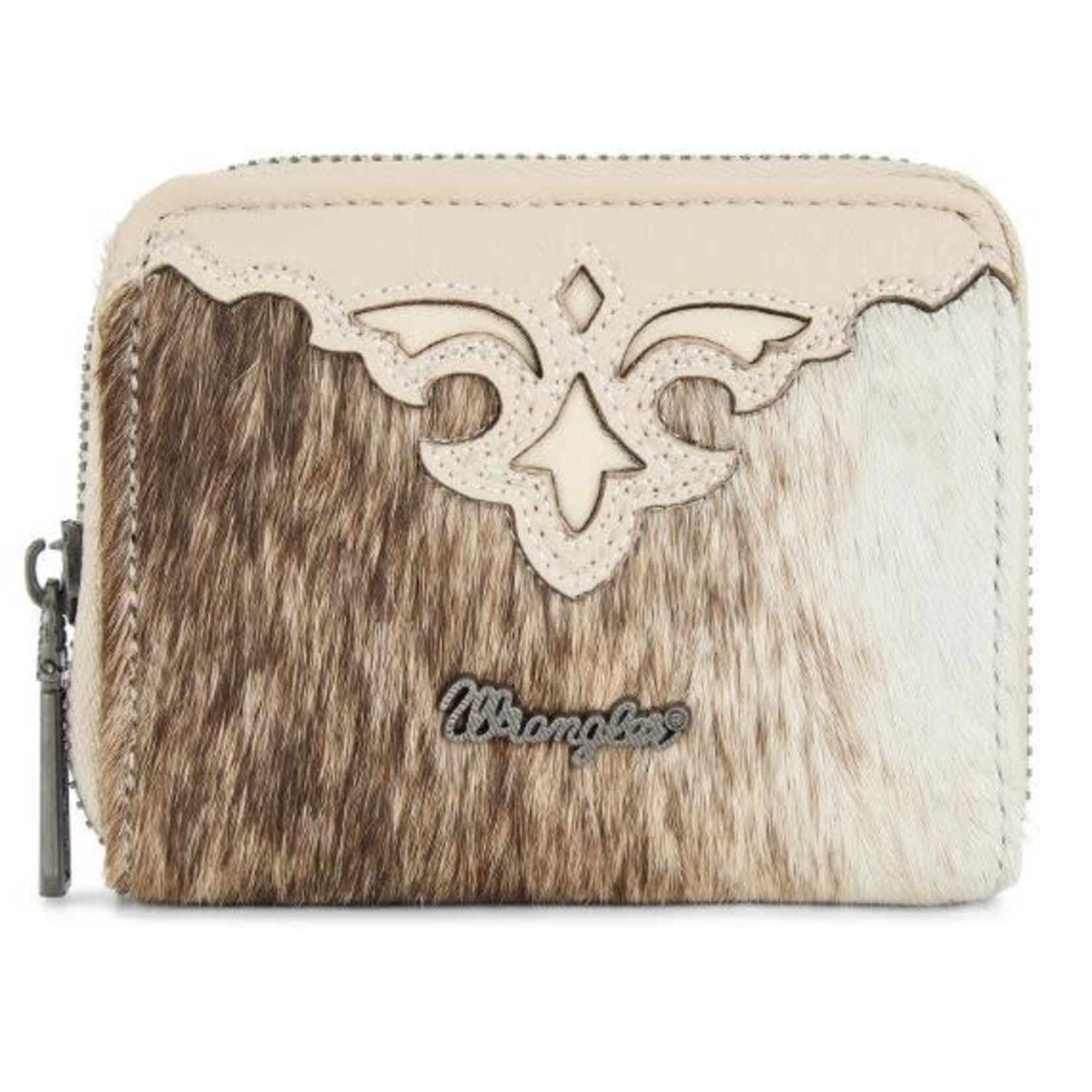 Montana West Inc WG322-W088TN - Tan - Wrangler Genuine Hair-On Cowhide Zip-Around Wallet