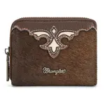 Wrangler WG322-W088CF - Coffee - Wrangler Genuine Hair-On Cowhide Zip-Around Wallet