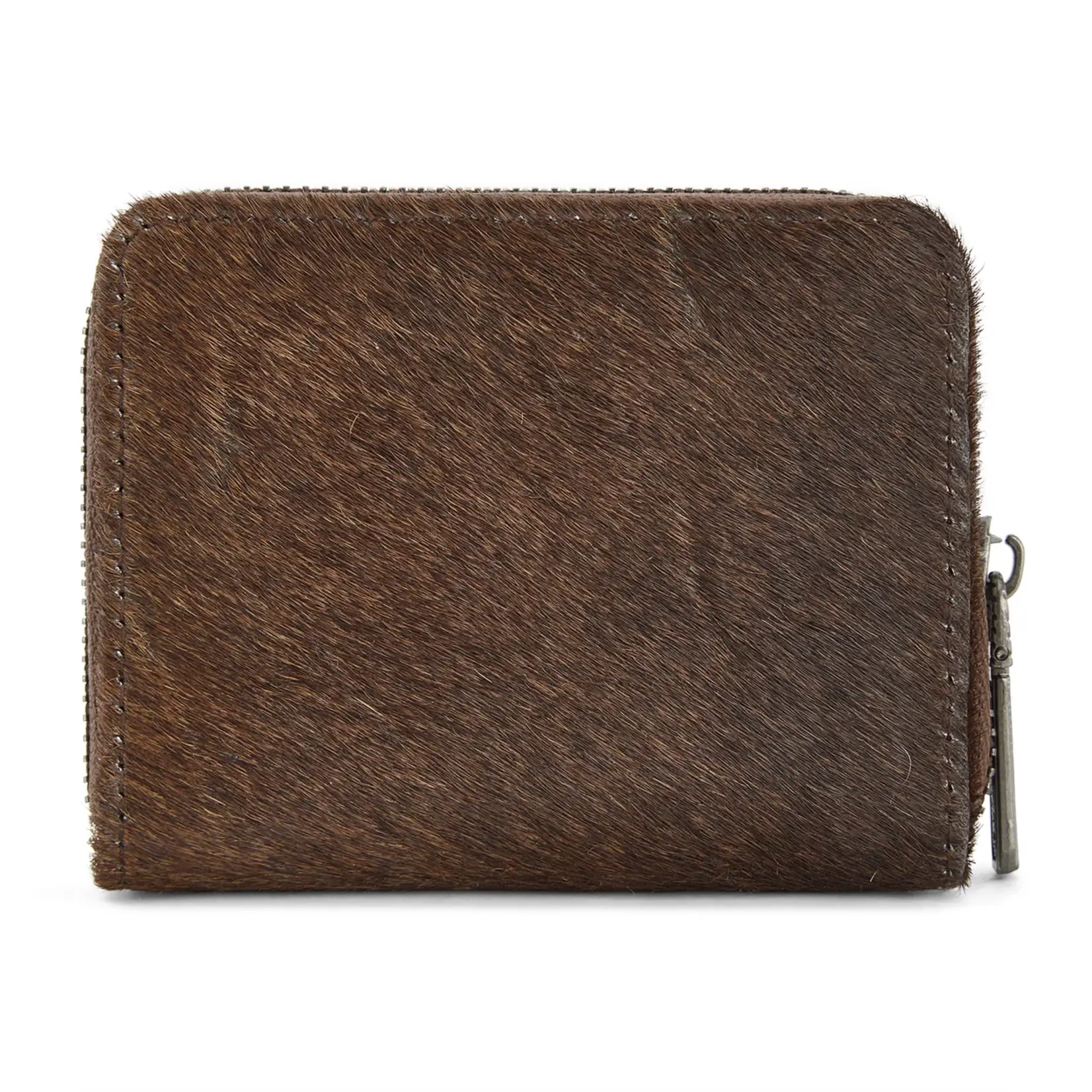 Wrangler WG322-W088CF - Coffee - Wrangler Genuine Hair-On Cowhide Zip-Around Wallet