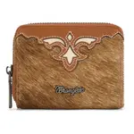 Wrangler WG322-W088BR - Brown - Wrangler Genuine Hair-On Cowhide Zip-Around Wallet