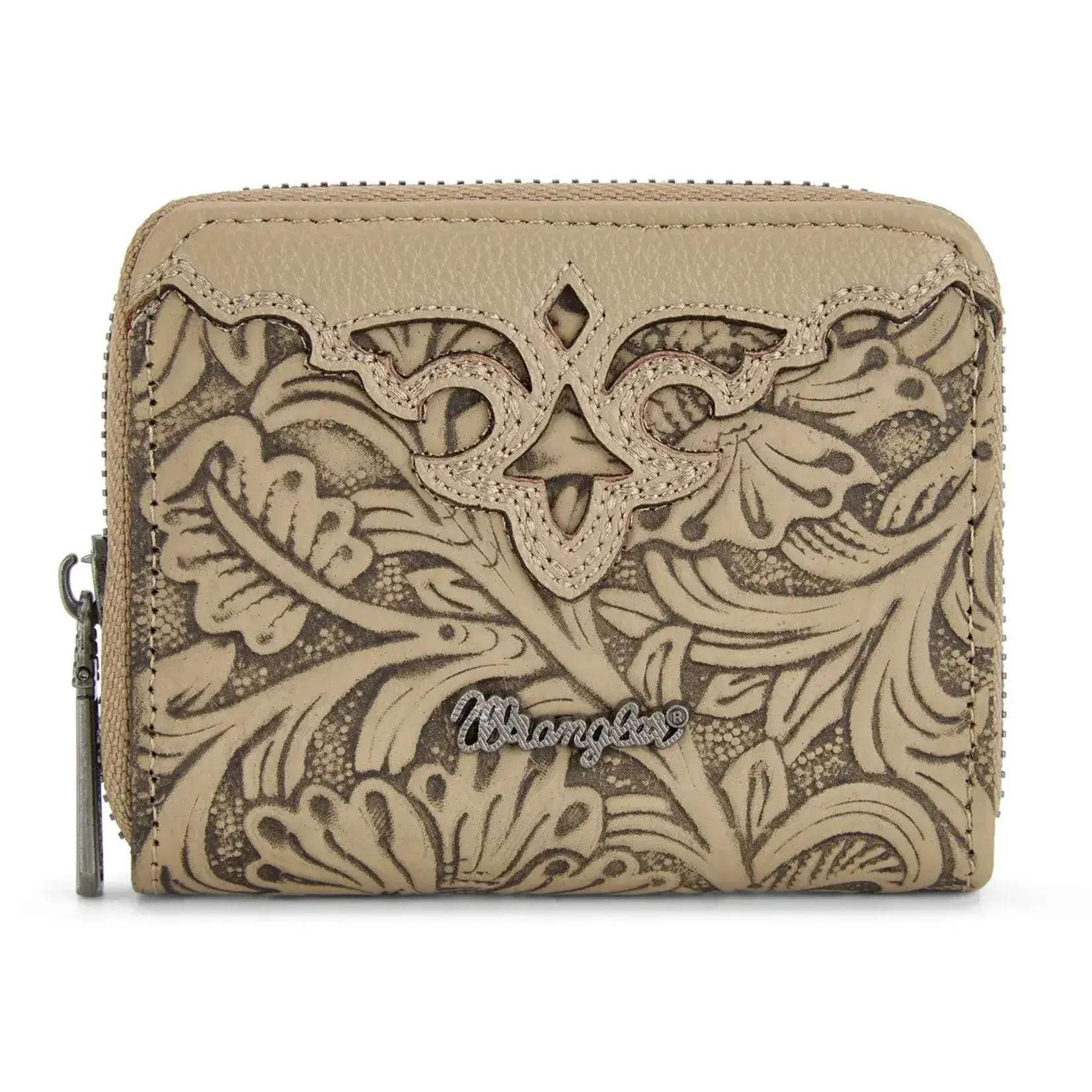 Wrangler WG322-W089KH - Khaki - Wrangler Tooled Zip-Around Wallet