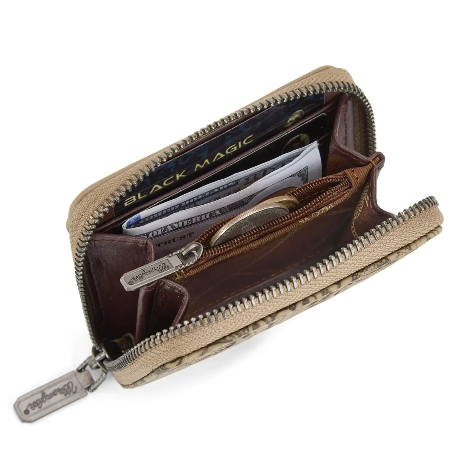 Wrangler WG322-W089KH - Khaki - Wrangler Tooled Zip-Around Wallet