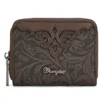 Wrangler WG322-W089CF - Coffee - Wrangler Tooled Zip-Around Wallet