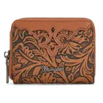 Wrangler WG322-W089BR - Brown - Wrangler Tooled Zip-Around Wallet