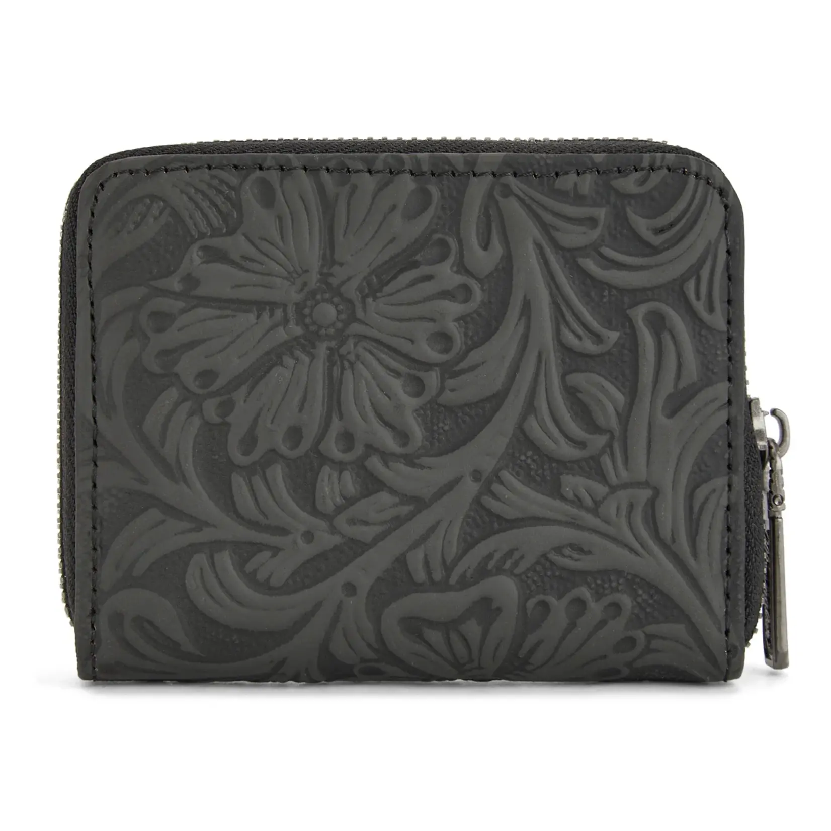Wrangler WG322-W089BK - Black - Wrangler Tooled Zip-Around Wallet