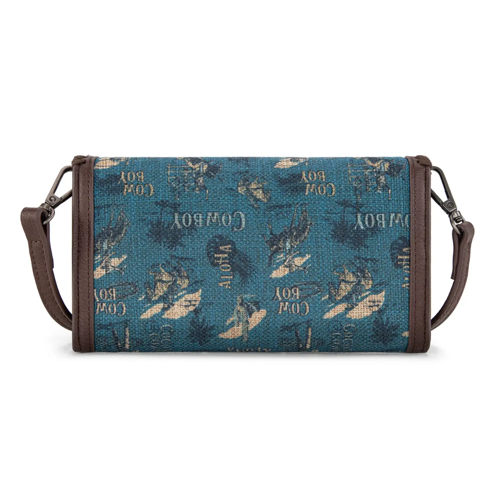 Wrangler WG60-1812JN - Jean - Wrangler Vintage Retro Cowboy Cool Print Wallet/Crossbody