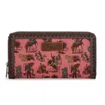 Wrangler WG60-W022HPK - Hot Pink - Wrangler Vintage Retro Cowboy Cool Print Wallet