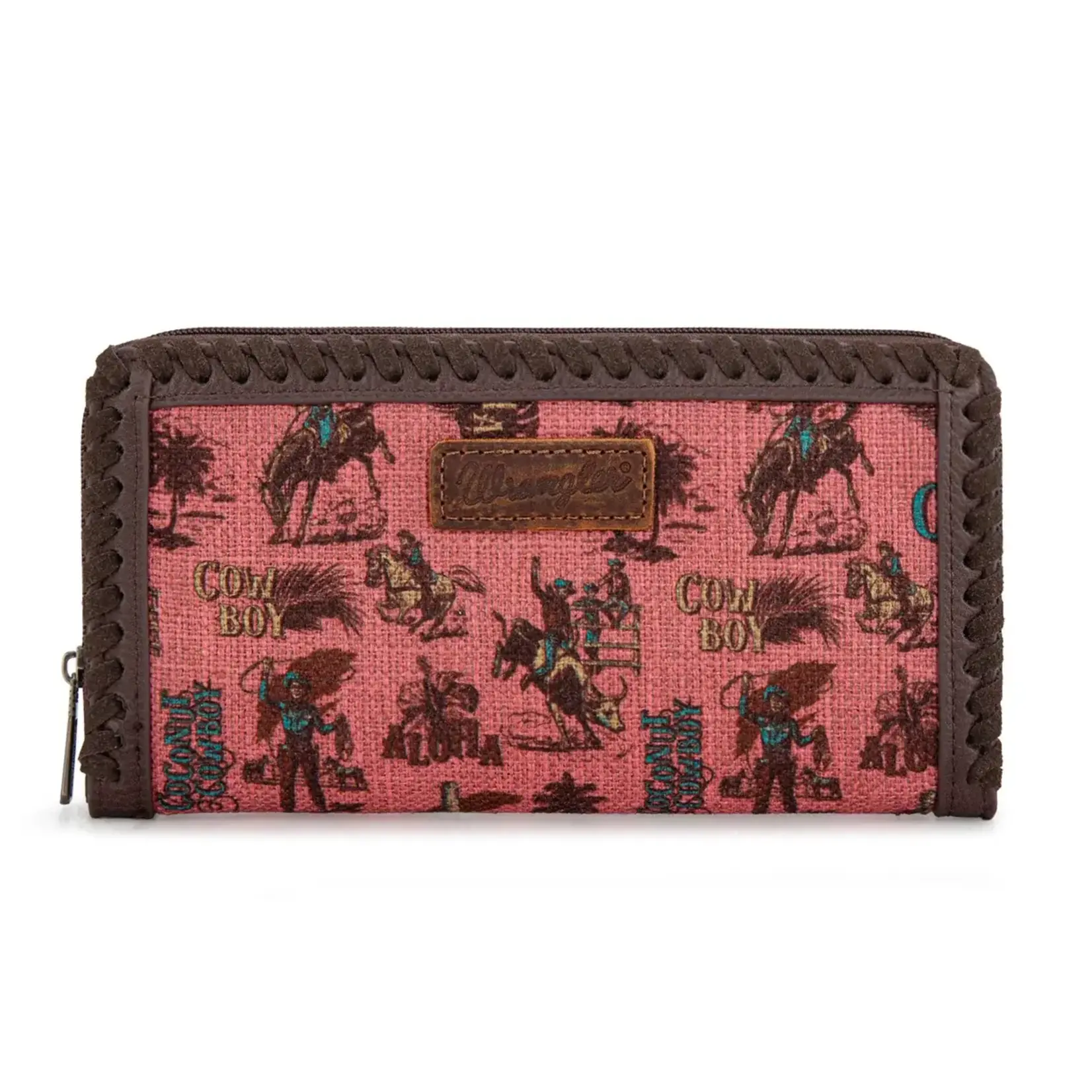 Wrangler WG60-W022HPK - Hot Pink - Wrangler Vintage Retro Cowboy Cool Print Wallet
