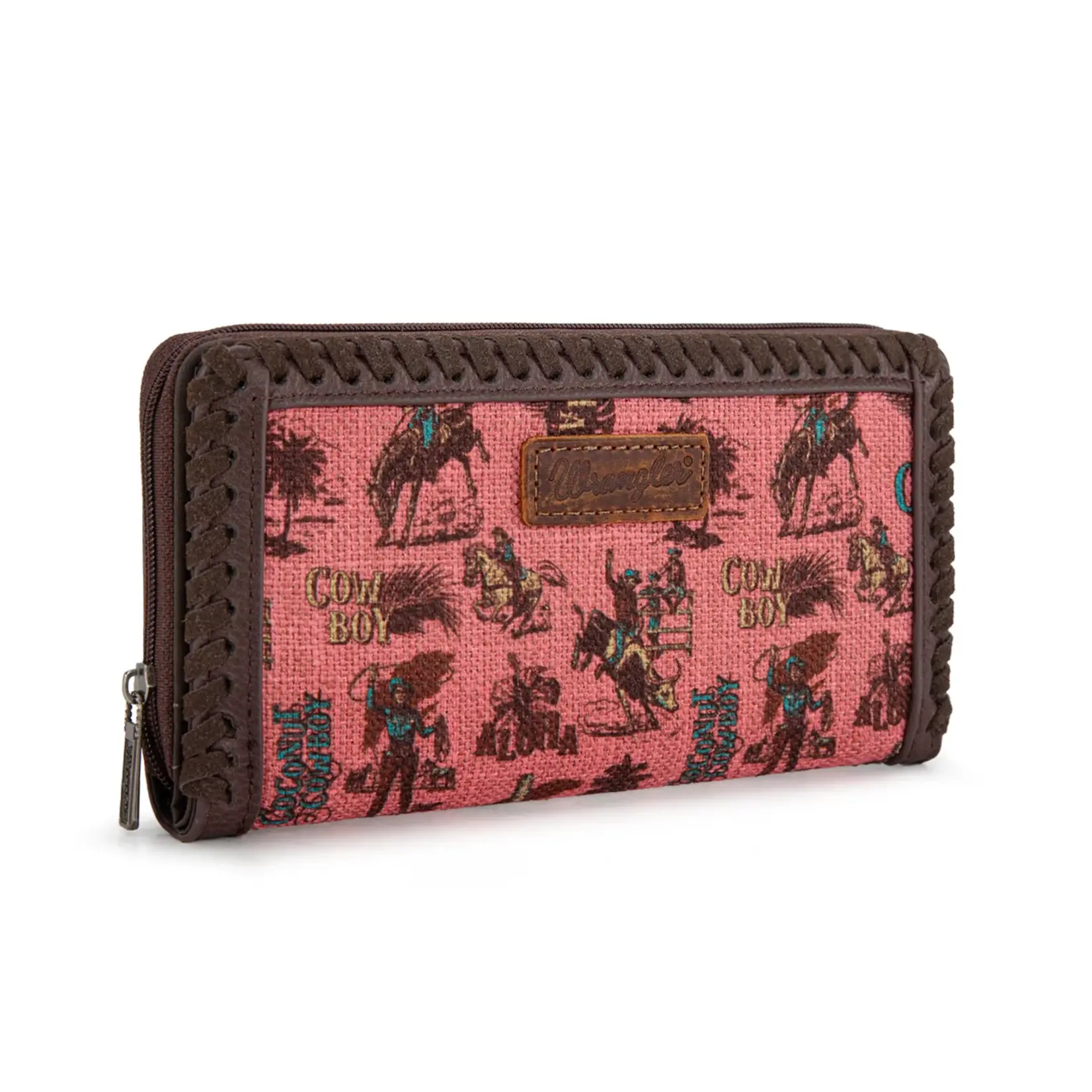 Wrangler WG60-W022HPK - Hot Pink - Wrangler Vintage Retro Cowboy Cool Print Wallet