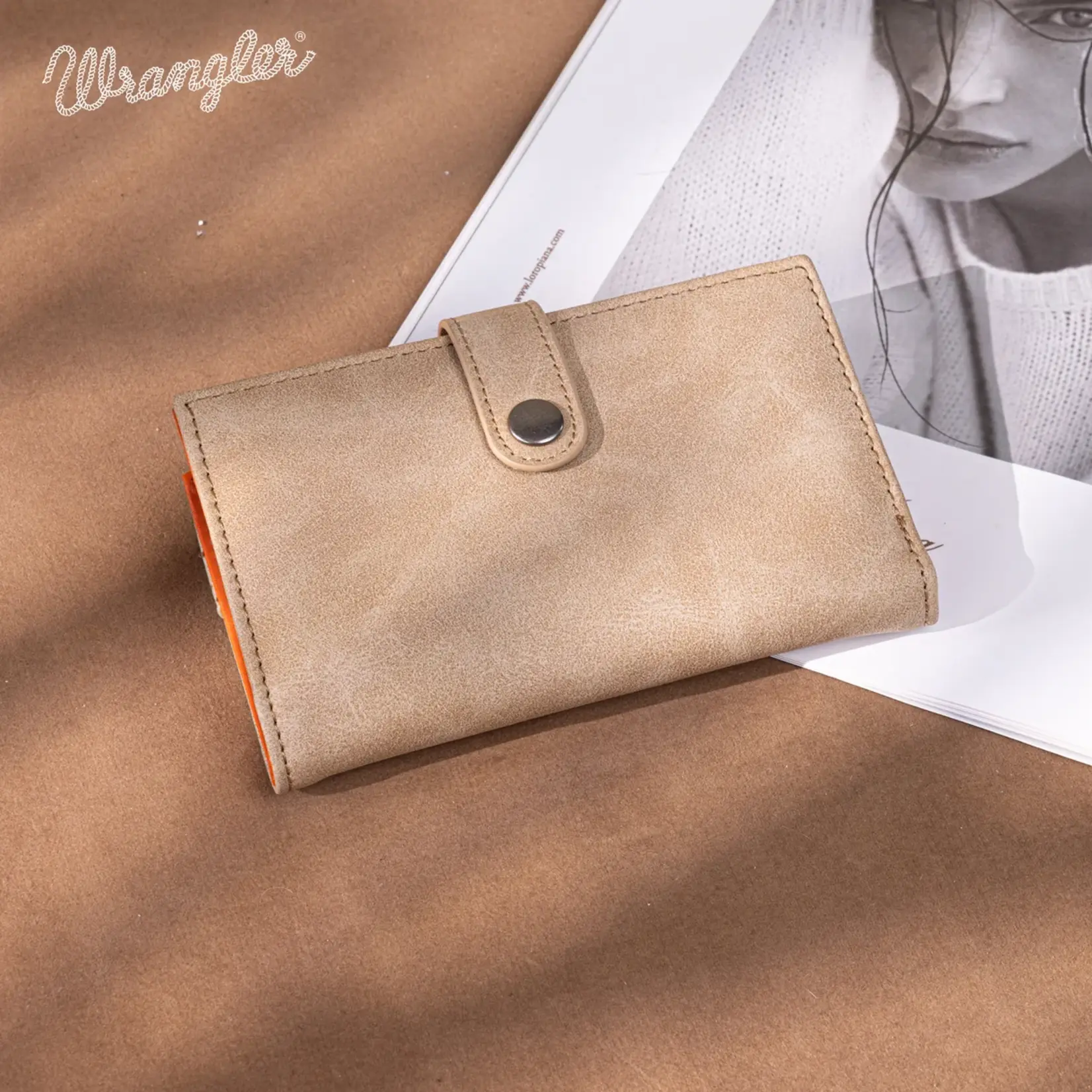 Wrangler WG162-W0333BG - Beige - Wrangler Card Holder Bi-Fold Wallet