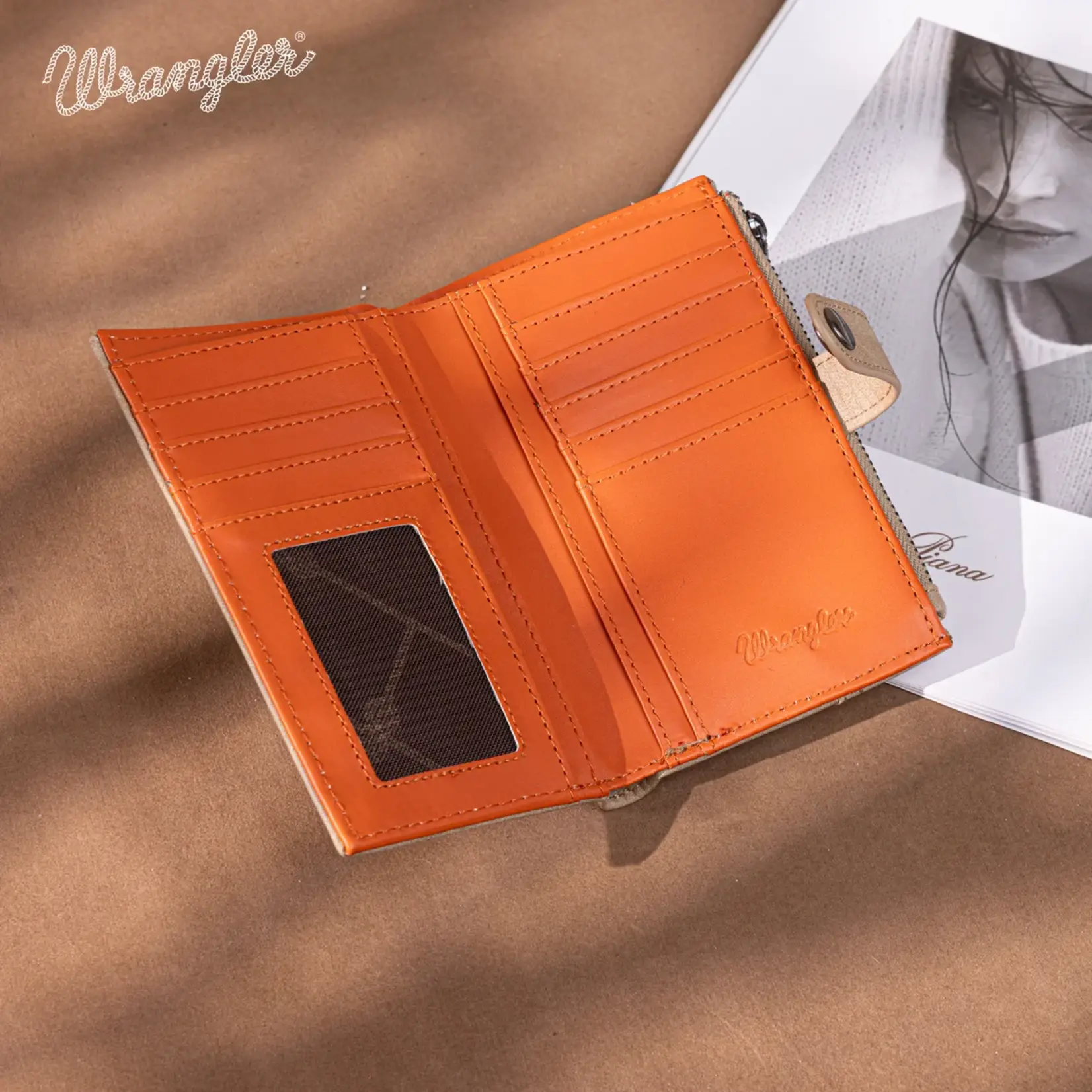 Wrangler WG162-W0333BG - Beige - Wrangler Card Holder Bi-Fold Wallet
