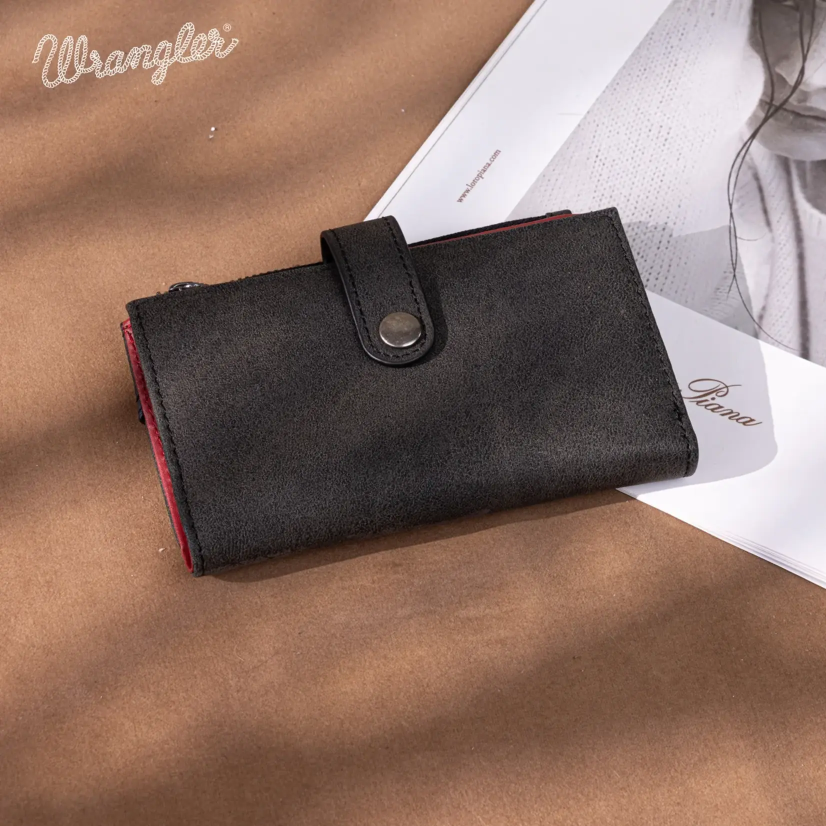 Wrangler WG162-W0333BK - Black - Wrangler Card Holder Bi-Fold Wallet