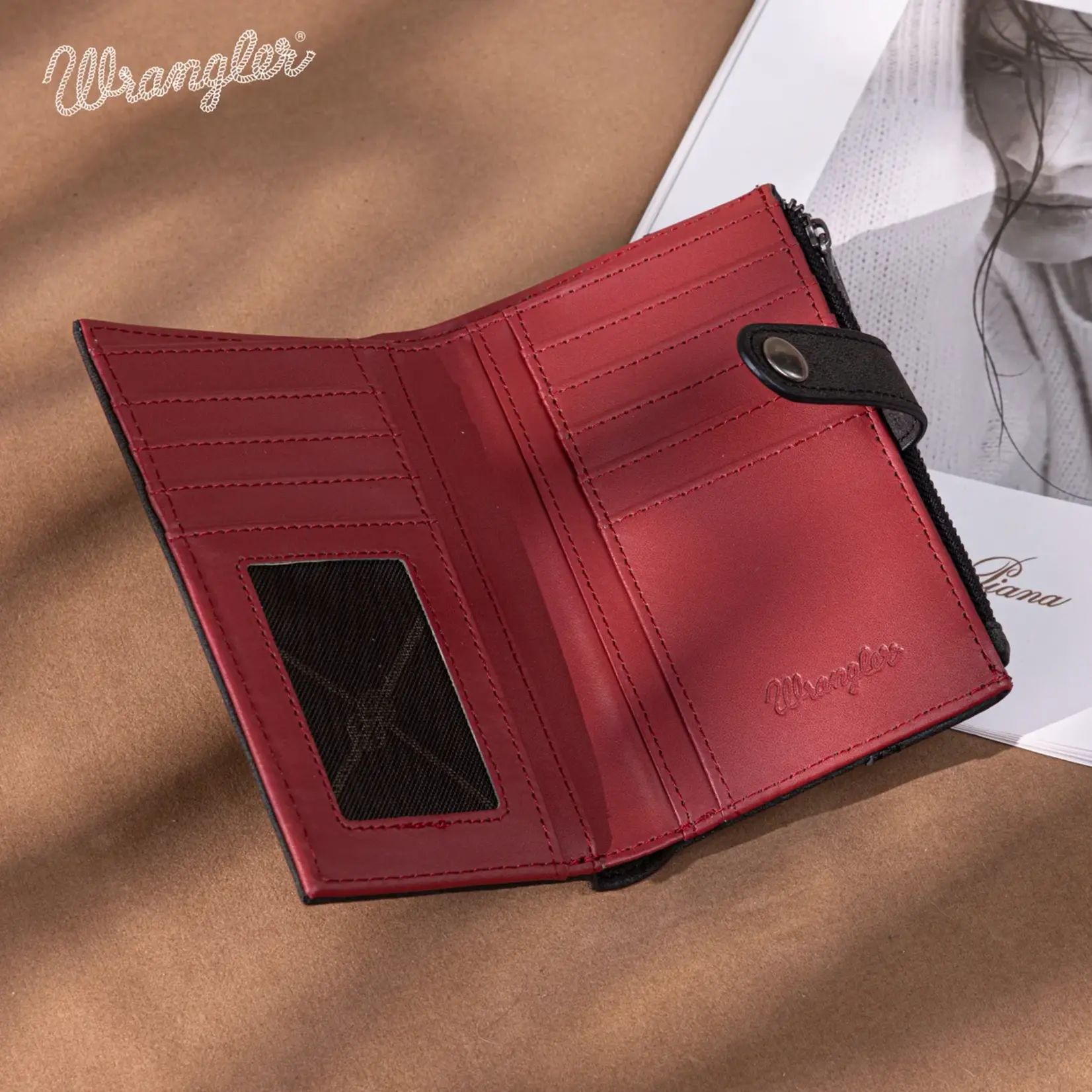 Wrangler WG162-W0333BK - Black - Wrangler Card Holder Bi-Fold Wallet