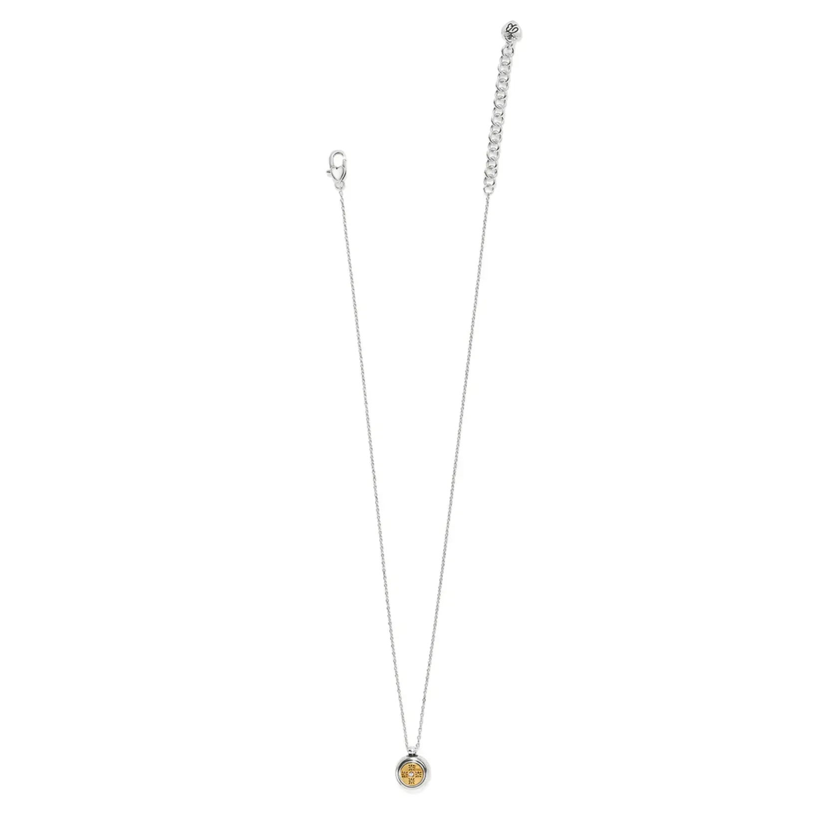 Brighton JM7613 Mosaic Round Two Tone Mini Necklace