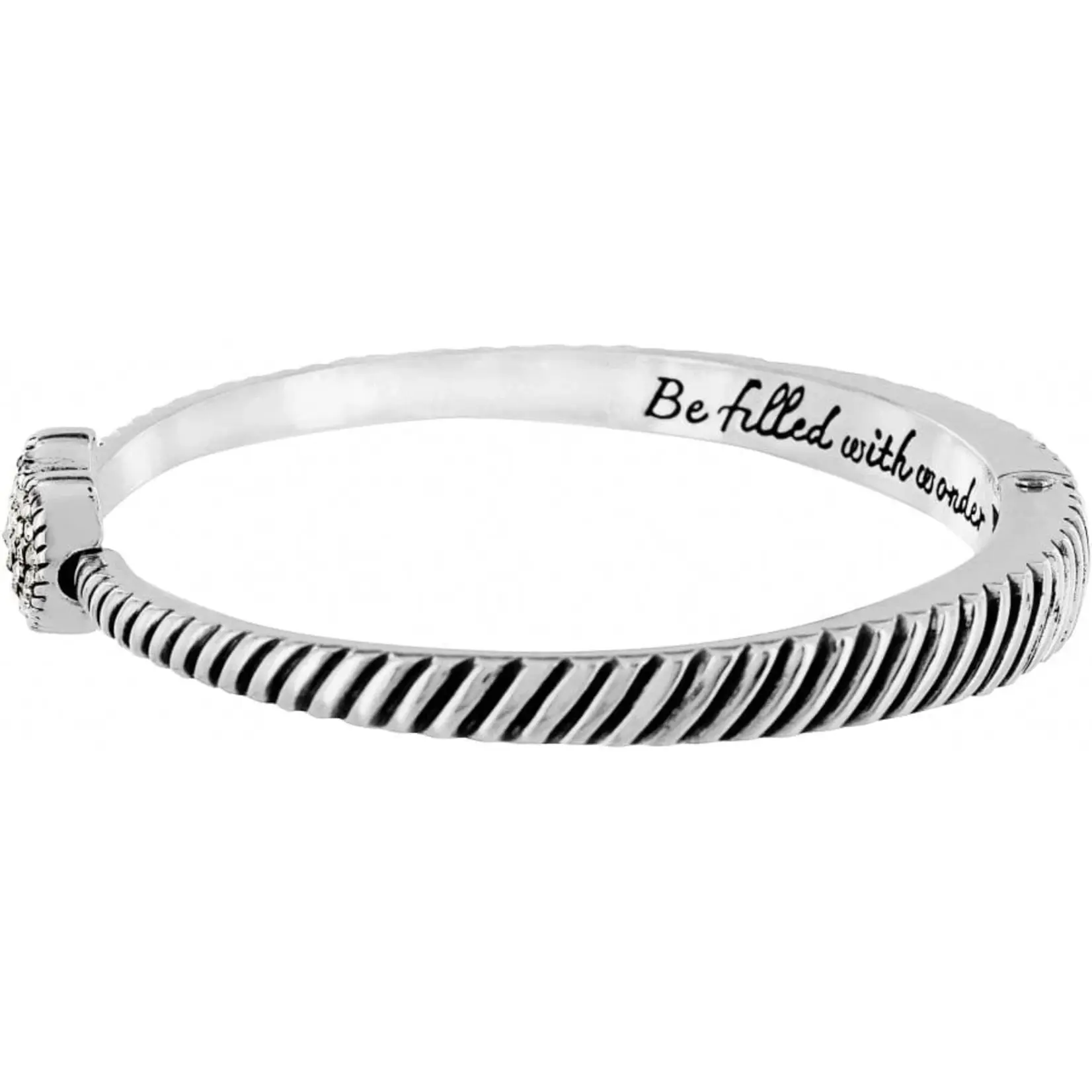 Brighton JB9741 Celestia Heart Hinged Bangle - Silver