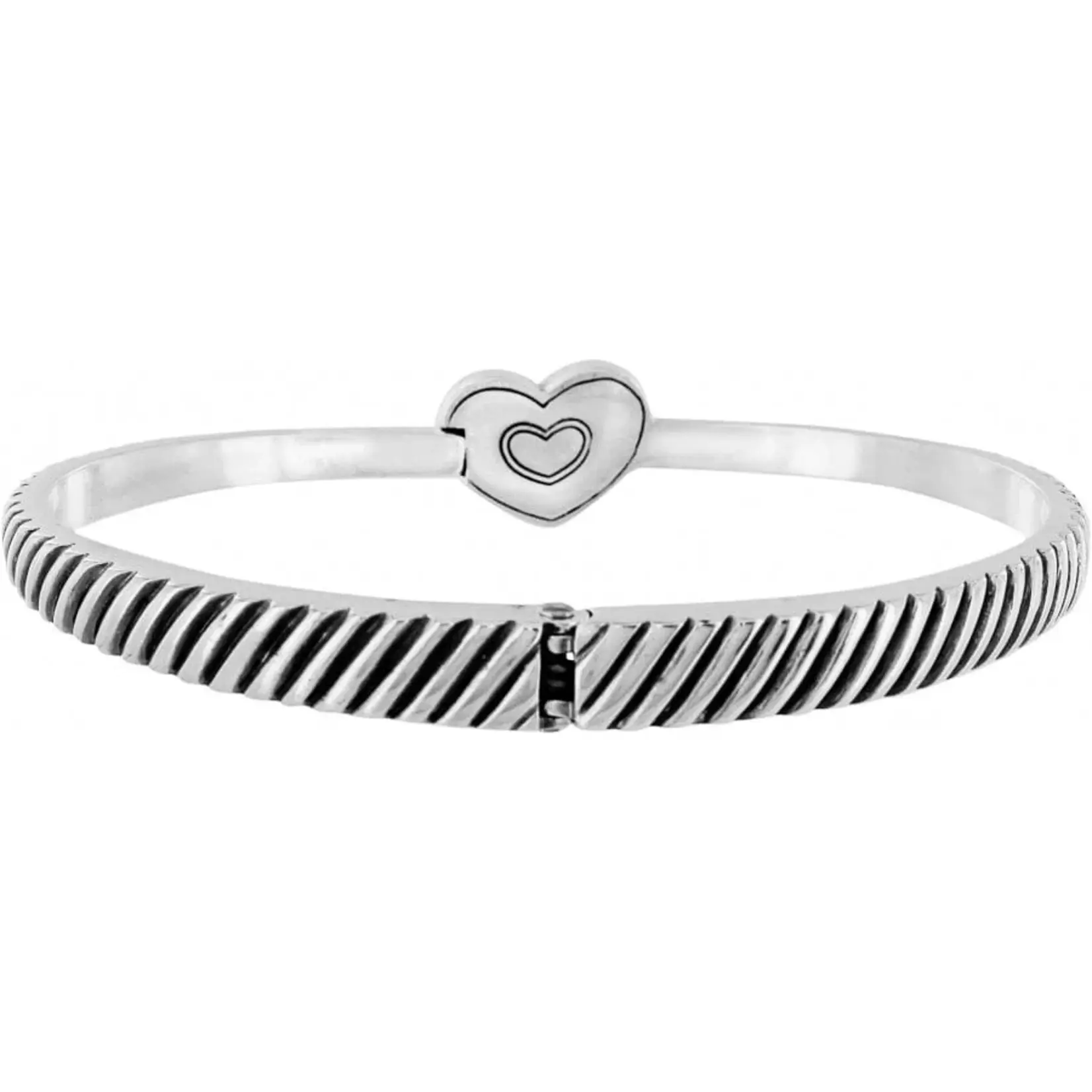 Brighton JB9741 Celestia Heart Hinged Bangle - Silver