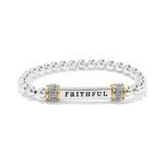 Brighton JF0188 Meridian Faithful Two Tone Stretch Bracelet