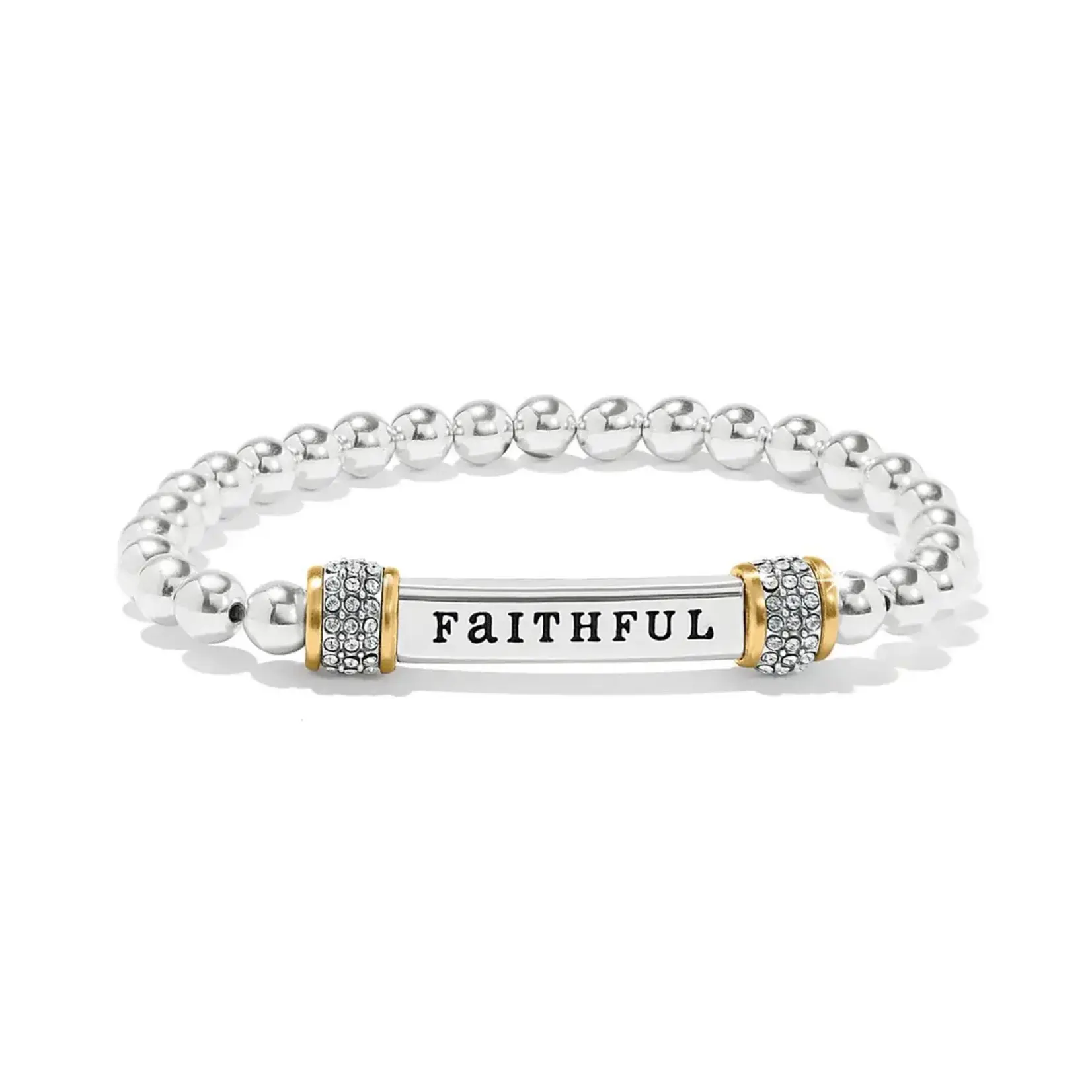 Brighton JF0188 Meridian Faithful Two Tone Stretch Bracelet