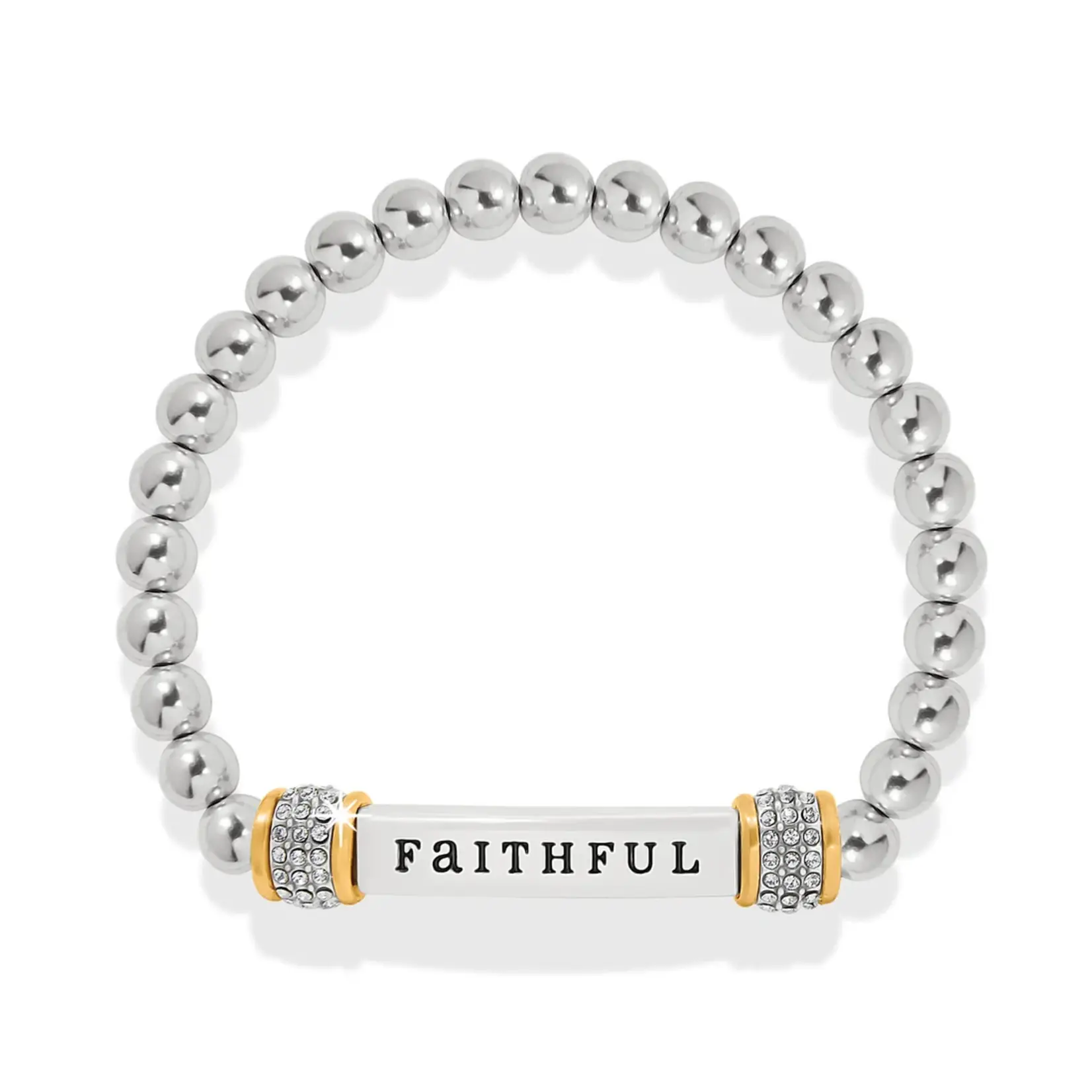 Brighton JF0188 Meridian Faithful Two Tone Stretch Bracelet
