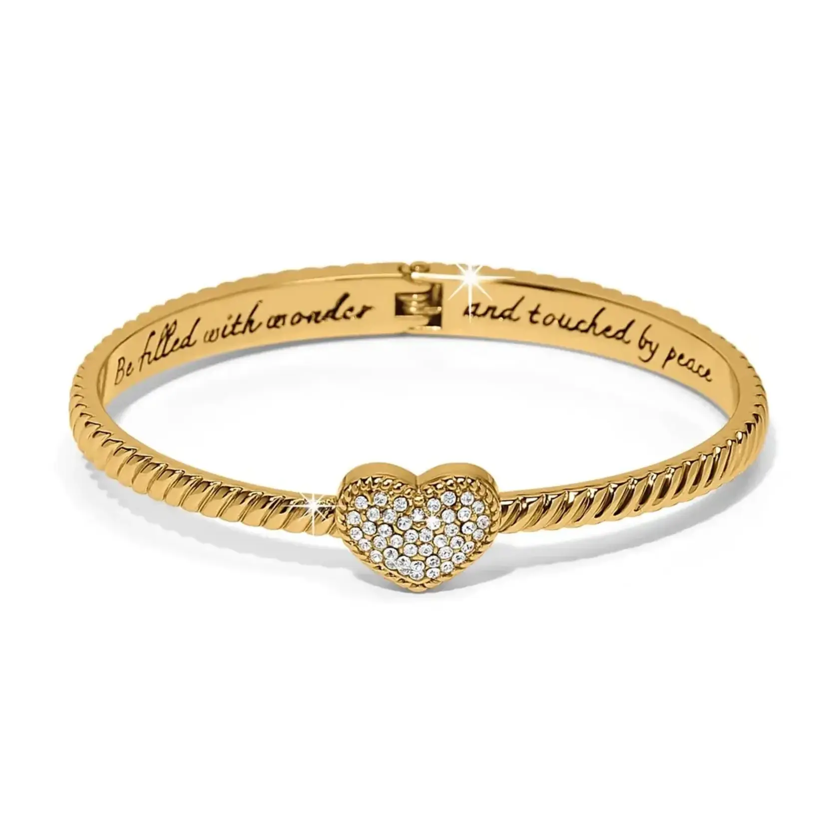 Brighton JF0319 Celestia Heart Hinged Bangle - Gold