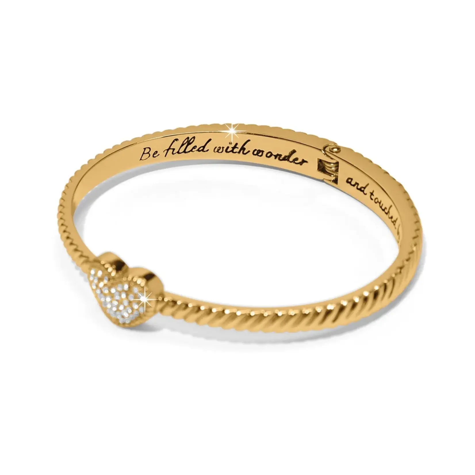Brighton JF0319 Celestia Heart Hinged Bangle - Gold
