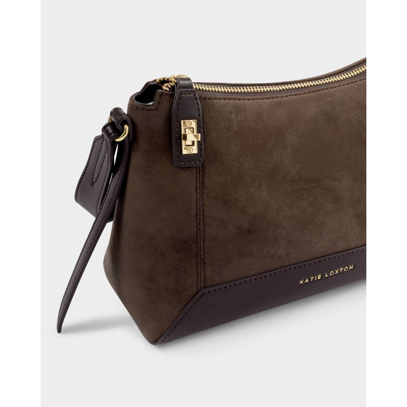 Katie Loxton KLB4787u - Charlbury Crossbody Bag - Bitter Chocolate Suedette