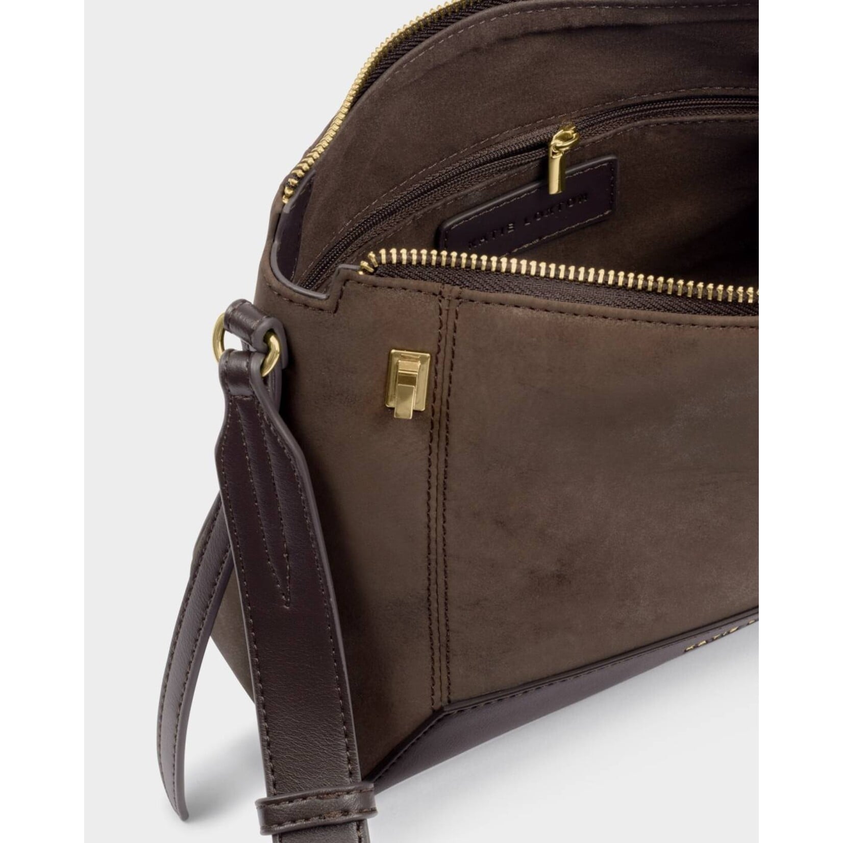 Katie Loxton KLB4787u - Charlbury Crossbody Bag - Bitter Chocolate Suedette