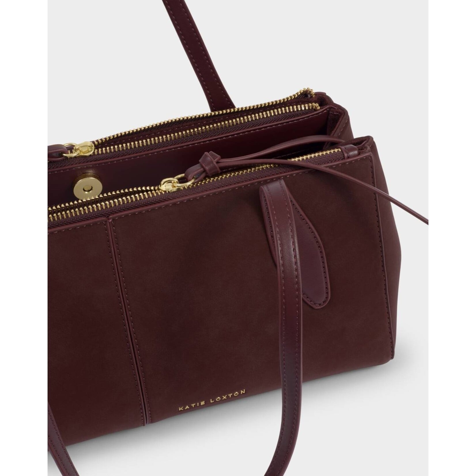 Katie Loxton KLB4802u - Hattie Shoulder Bag - Cherry Suedette