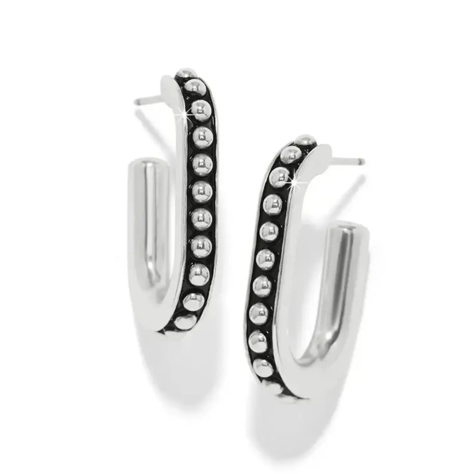Brighton JA0300 Pretty Tough Link Hoop Earrings