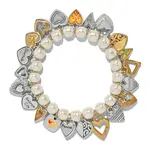 Brighton JF0426 One Heart Pearl Stretch Bracelet
